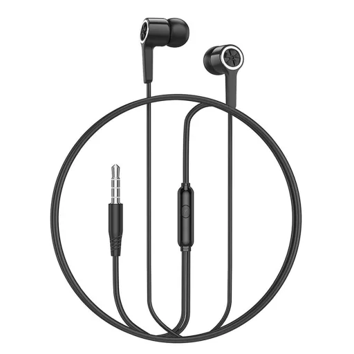Hoco vezetékes fülhallgató 3,5 mm jack M104 fekete