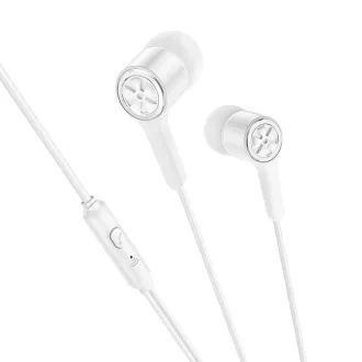 Hoco vezetékes fülhallgató 3,5 mm jack M104 fehér
