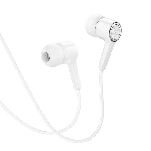 Hoco vezetékes fülhallgató 3,5 mm jack M104 fehér