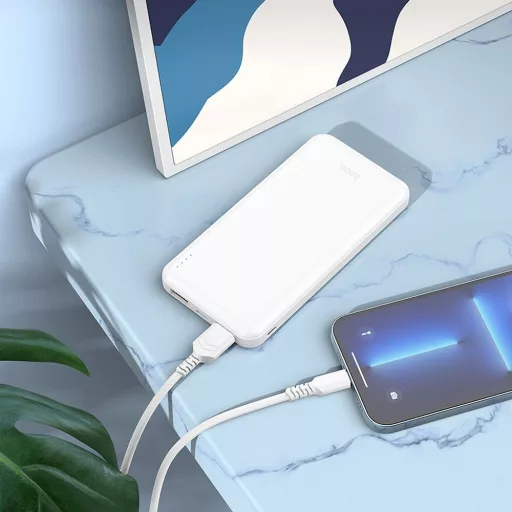 Hoco J100 powerbank 10000 mAh 2,1A – fehér