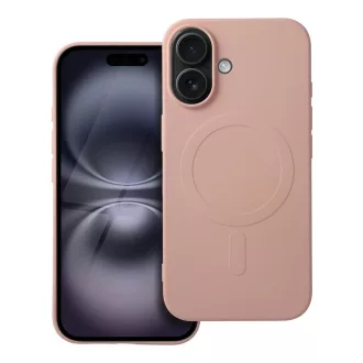   SILICONE MAG COVER tok Magsafe kompatibilis iPhone 16 rózsaszín