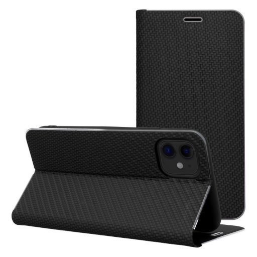 Luna Carbon Flip tok iPhone 16 Pro fekete