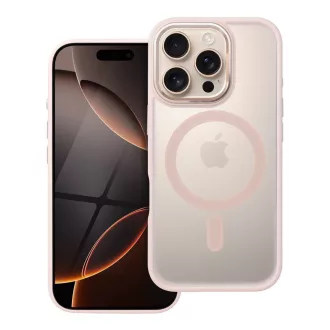   Matte Mag Cover tok iPhone 16 PRO  Magsafe kompatibilis rózsaszín