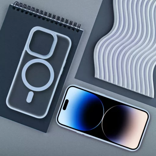 Matte Mag Cover tok iPhone 16 PRO MAX  Magsafe kompatibilis kék