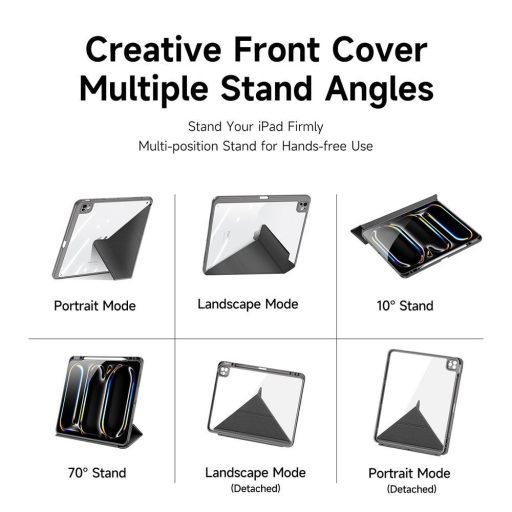 DUX DUCIS tok MAGI ceruzatartóval iPad iPad Air 11„ (2024/2025)/iPad Air 4/5 10,9” fekete