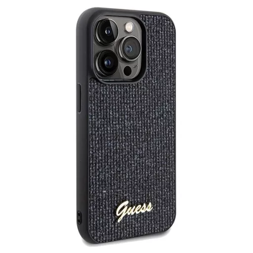 GUESS tok iPhone 14 Pro GUHCP14LPMSDGSK (Disco Metal Script) fekete