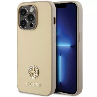   GUESS tok iPhone 15 Pro GUHCP15LPS4DGPD (Strass Metal Logo) arany