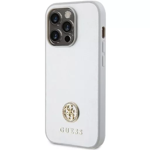 GUESS tok iPhone 15 Pro GUHCP15LPS4DGPS (Strass Metal Logo) ezüst