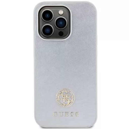 GUESS tok iPhone 15 Pro GUHCP15LPS4DGPS (Strass Metal Logo) ezüst