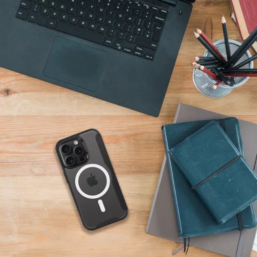 SMART MAG Flip tok Magsafe kompatibilis iPhone 16 Plus fekete