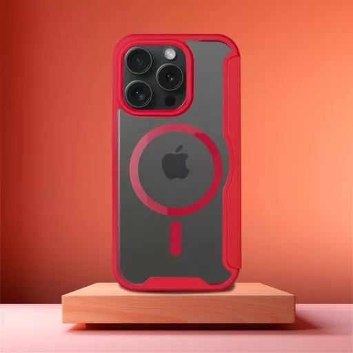 SMART MAG Flip tok iPhone 16 Pro Max MagSafe kompatibilis piros