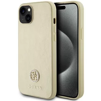   GUESS tok iPhone 13 / 14 / 15 GUHCP15SPS4DGPD (Leather 4G Metal Logo Strass) arany