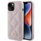 GUESS tok iPhone 13 / 14 / 15 GUHCP15SPSQSQSP (Quilted Metal Logo) rózsaszín