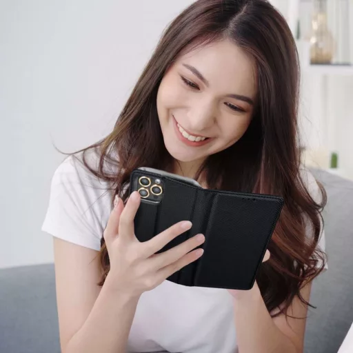 Smart Case Flip tok iPhone 16 fekete