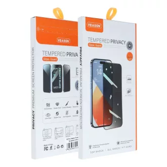  6D Pro Veason betekintésgátló (privacy) Üvegfólia iPhone 16 Pro Max fekete