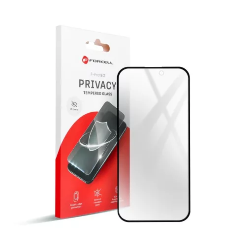 Forcell betekintésgátló (Privacy) Üvegfólia iPhone X / XS / 11 PRO   fekete