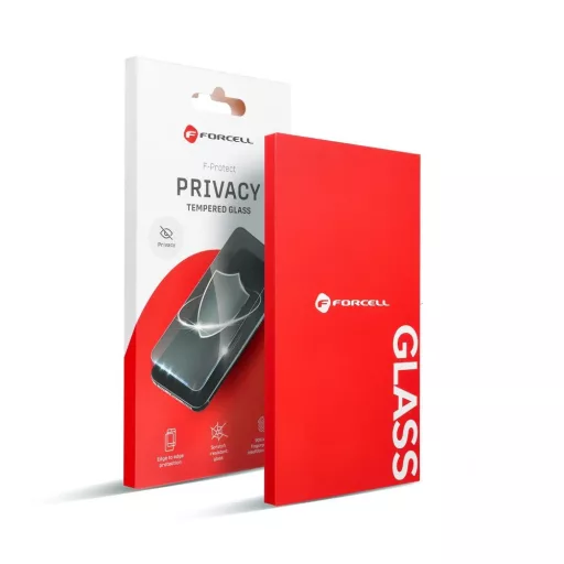 Forcell betekintésgátló (Privacy) Üvegfólia iPhone X / XS / 11 PRO   fekete