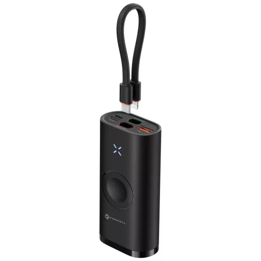 Forcell F-Energy powerbank F10K4 PD QC3.0 3A 22,5W 10000 mAh Apple Watch kompatibilis fekete