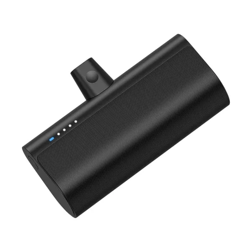 Powerbank Blue Star W0556 2,1A 5000 mAh beépített USB-C csatlakozóval fekete