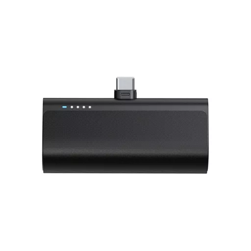 Powerbank Blue Star W0556 2,1A 5000 mAh beépített USB-C csatlakozóval fekete