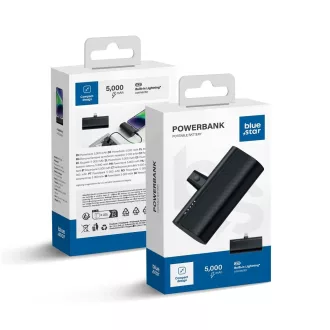   Blue Star powerbank Lightning csatlakozóval W0556P 2,1A 5000 mAh fekete