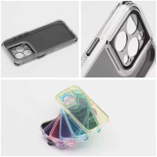 Matrix Clear tok iPhone 15  fekete
