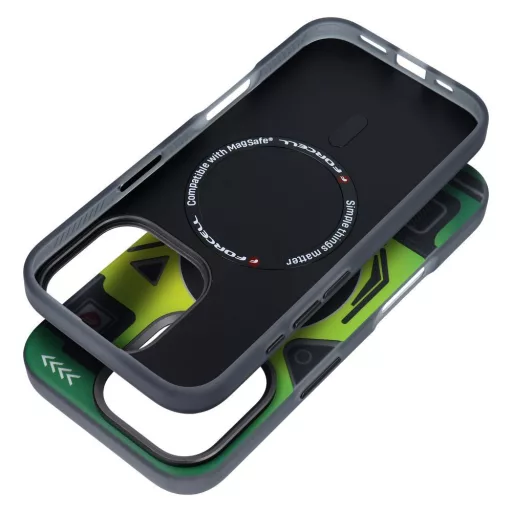 Forcell F-Protect Levels Dual Layer tok iPhone 16 PRO  4D technology Magsafe kompatibilis Military Drop-Test cyber zöld