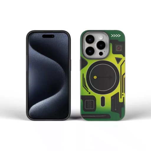 Forcell F-Protect Levels Dual Layer tok iPhone 16 PRO  4D technology Magsafe kompatibilis Military Drop-Test cyber zöld