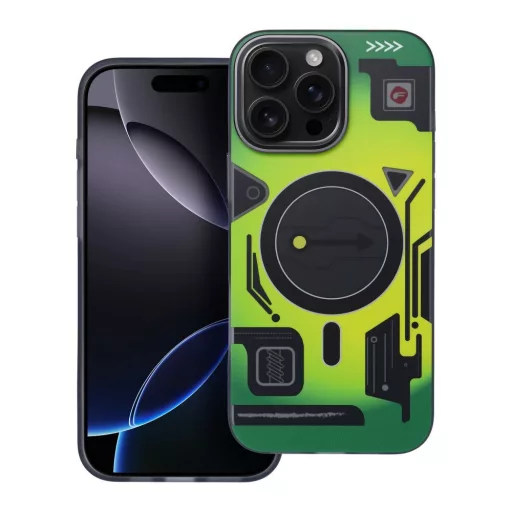 Forcell F-Protect Levels Dual Layer tok iPhone 16 PRO MAX  4D technology Magsafe kompatibilis Military Drop-Test cyber zöld