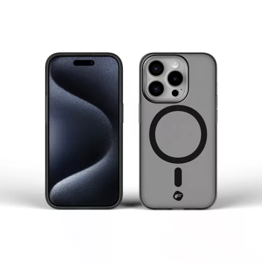 Forcell F-Protect Levels Dual Layer tok iPhone 16 PLUS  4D technology Magsafe kompatibilis Military Drop-Test smoky fekete