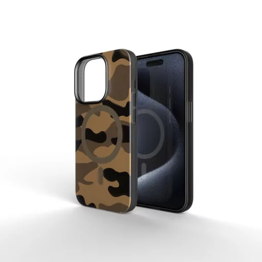 Forcell F-Protect Levels Dual Layer tok iPhone 16  4D technology Magsafe kompatibilis Military Drop-Test desert camo