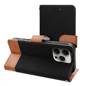 JEANS Flip tok iPhone 16 Plus fekete