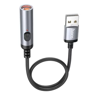 USB-A – szivargyújtó adapter Hoco 0,3 m UA30 fekete