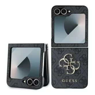   GUESS tok SAMSUNG Z Flip 6 GUHCZF64GMGGR (PU 4G Leather Metal Logo) fekete