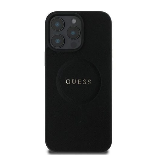 GUESS tok iPhone 16 Pro Max Magsafe kompatibilis GUHMP16XPSAHMCK (PU Saffiano Classic Logo) fekete