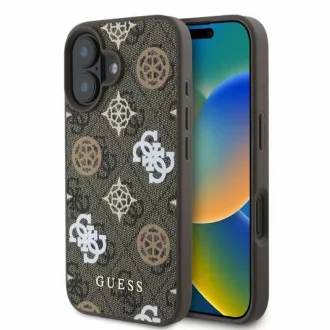   GUESS tok iPhone 16 Magsafe kompatibilis GUHMP16SP4PWPW (PU Peony on 4G Background) barna