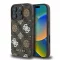 GUESS tok iPhone 16 Pro Magsafe kompatibilis GUHMP16LP4PWPW (PU Peony on 4G Background) barna