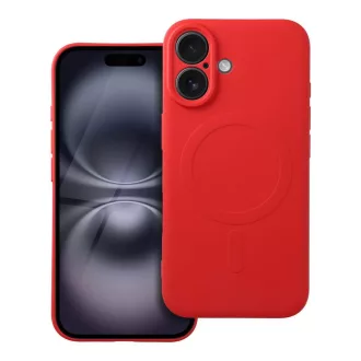SILICONE MAG COVER Magsafe kompatibilis tok iPhone 16 piros