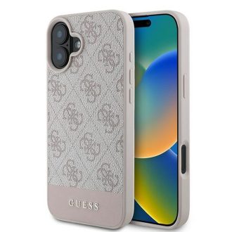   GUESS tok iPhone 16 Plus GUHCP16MG4GLPI (4G PU Bottom Stripe) rózsaszín