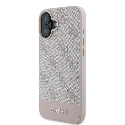 GUESS tok iPhone 16 Plus GUHCP16MG4GLPI (4G PU Bottom Stripe) rózsaszín