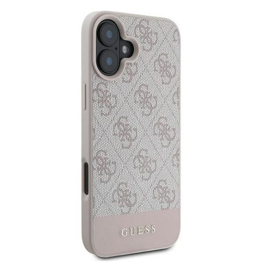 GUESS tok iPhone 16 Plus GUHCP16MG4GLPI (4G PU Bottom Stripe) rózsaszín