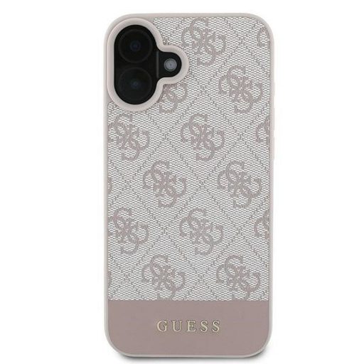 GUESS tok iPhone 16 Plus GUHCP16MG4GLPI (4G PU Bottom Stripe) rózsaszín
