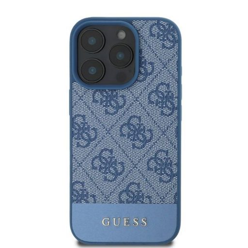 GUESS tok iPhone 16 Pro Max GUHCP16XG4GLBL (4G PU Bottom Stripe) kék