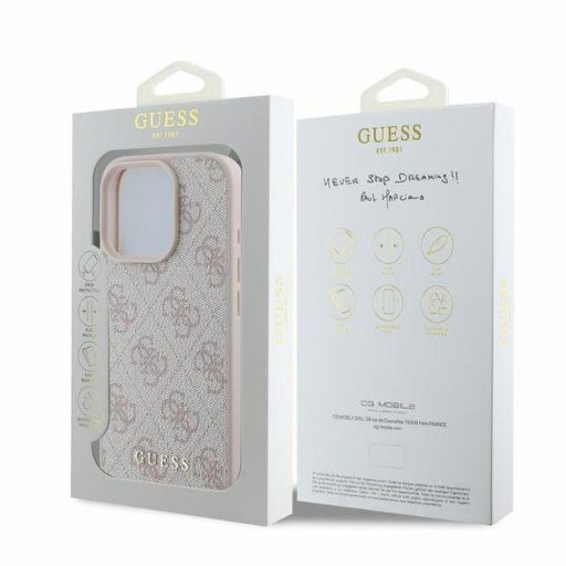 GUESS tok iPhone 16 Pro Max GUHCP16XG4GFPI (PU 4G Classic) rózsaszín