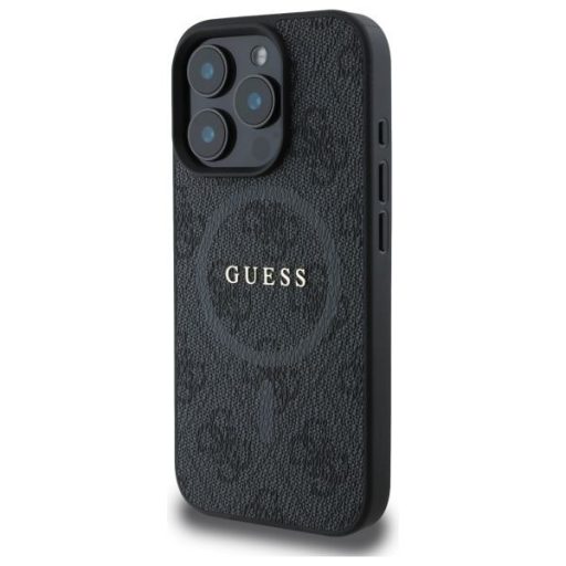 GUESS GUHMP16XG4GFRK MagSafe kompatibilis PU tok iPhone 16 Pro Max fekete