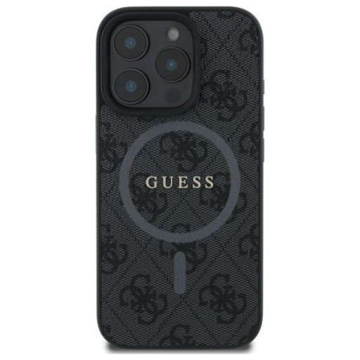 GUESS GUHMP16XG4GFRK MagSafe kompatibilis PU tok iPhone 16 Pro Max fekete