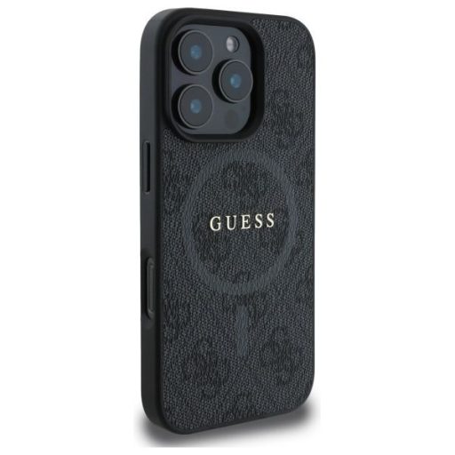 GUESS GUHMP16XG4GFRK MagSafe kompatibilis PU tok iPhone 16 Pro Max fekete