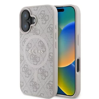   GUESS tok iPhone 16 Plus Magsafe kompatibilis GUHMP16MG4GFRP (PU 4G Ring Classic Logo) rózsaszín