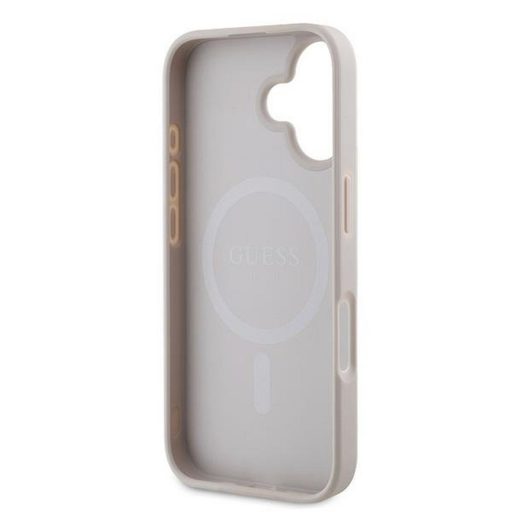 GUESS tok iPhone 16 Plus Magsafe kompatibilis GUHMP16MG4GFRP (PU 4G Ring Classic Logo) rózsaszín