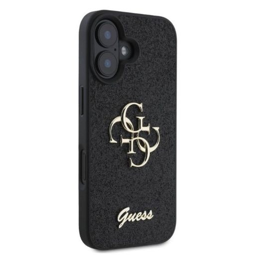 GUESS GUHCP16SHG4SGK csillogó tok iPhone 16 fekete